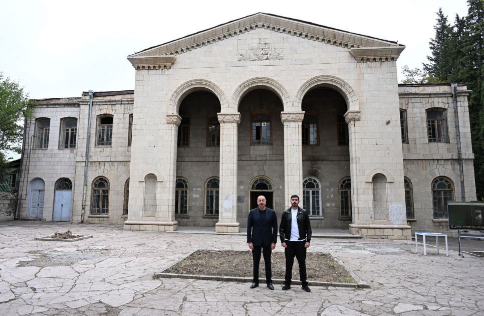 President Ilham Aliyev reviews planned work for Khankendi State Drama Theatre [PHOTOS]