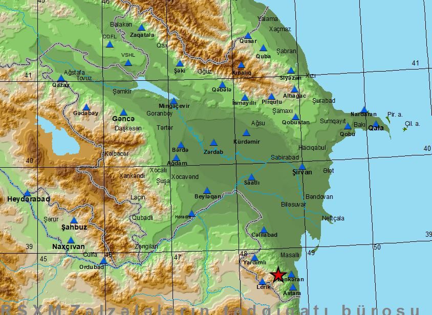 Earthquake hits Azerbaijan's south