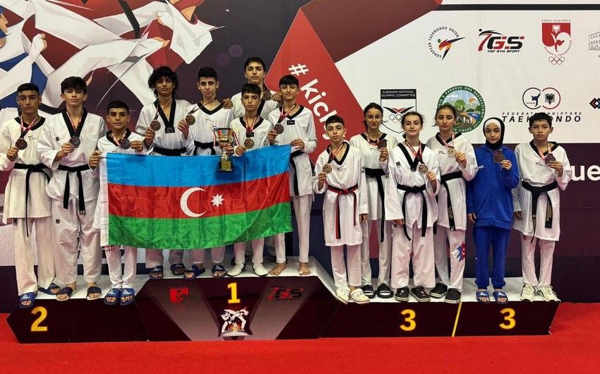 Azerbaijani Taekwondo team wins 14 medals at Albania Open