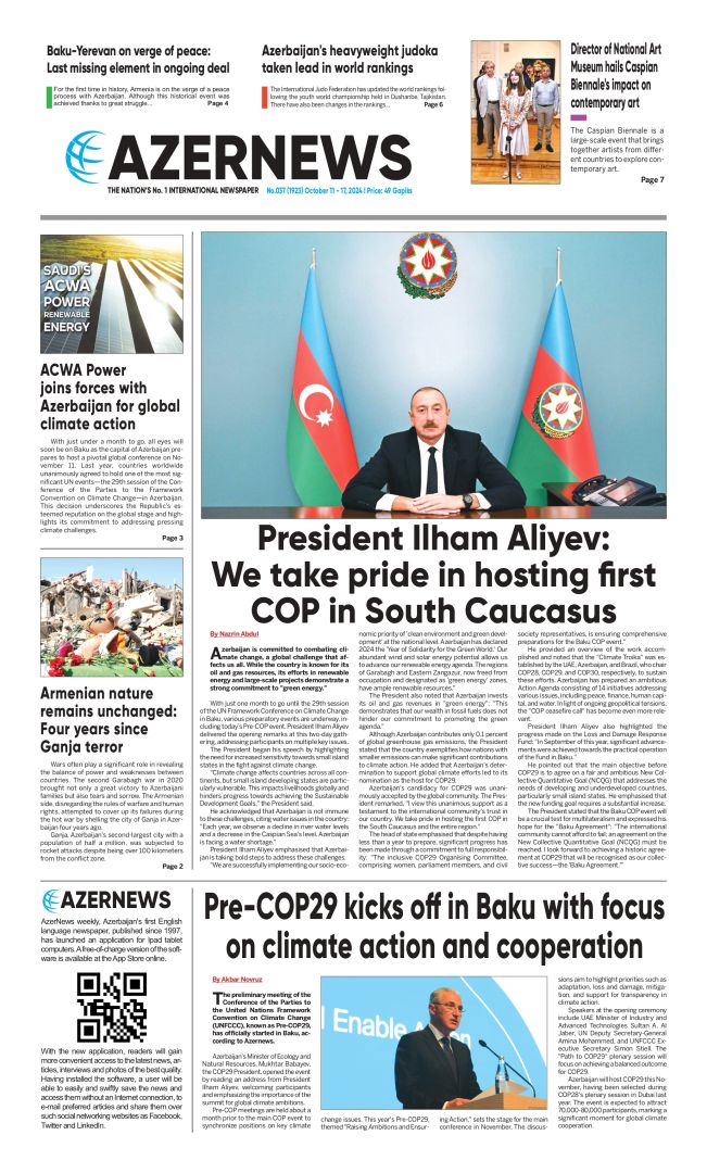 AZERNEWS releases another print issue