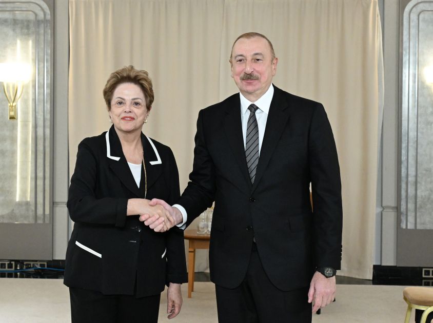 Azerbaijani President meets with President of New Development Bank in Kazan [PHOTOS]