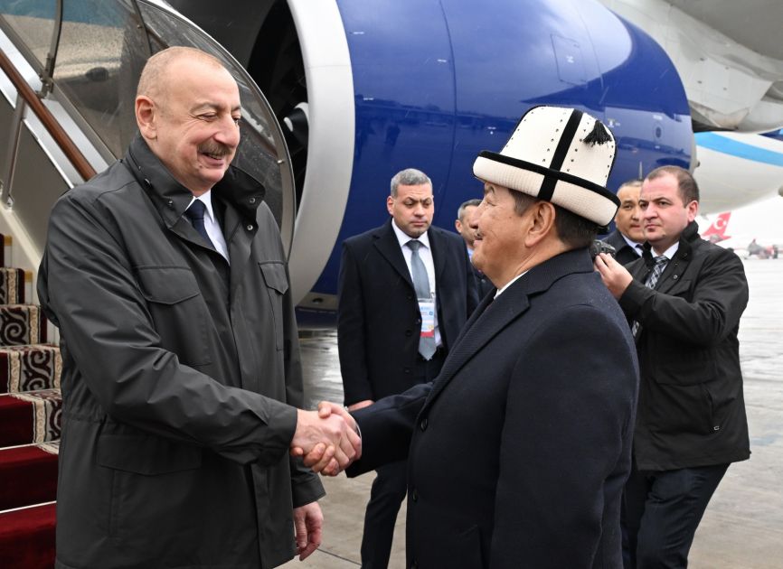 President of Azerbaijan Ilham Aliyev arrives in Kyrgyzstan [PHOTOS/VIDEO]