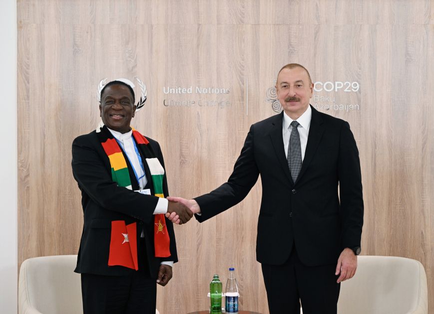 President Ilham Aliyev meets with President of Zimbabwe [PHOTOS/VIDEO]