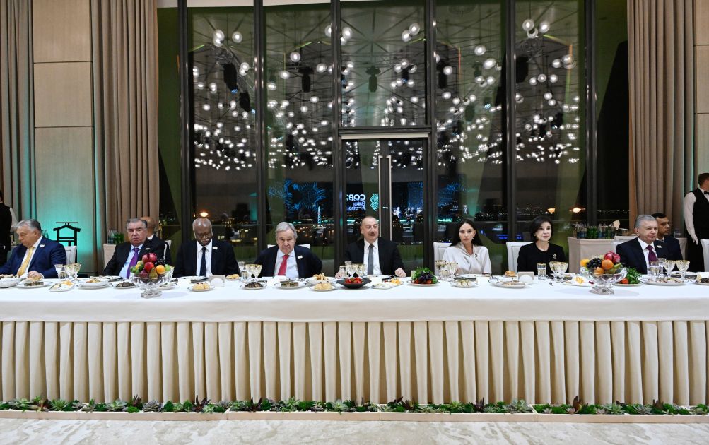 President Ilham Aliyev, First Lady Mehriban Aliyeva attend reception in honor of heads of state and government attending opening ceremony of World Leaders Climate Action Summit at COP29 [PHOTOS]