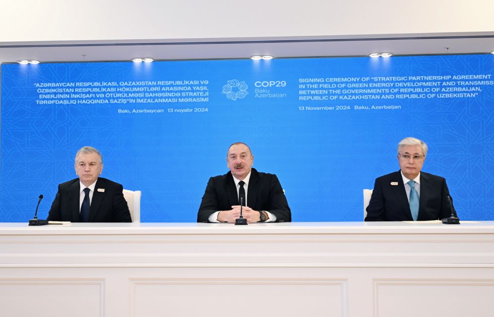 Baku hosts trilateral meeting between Presidents of Azerbaijan, Kazakhstan, and Uzbekistan [PHOTOS]