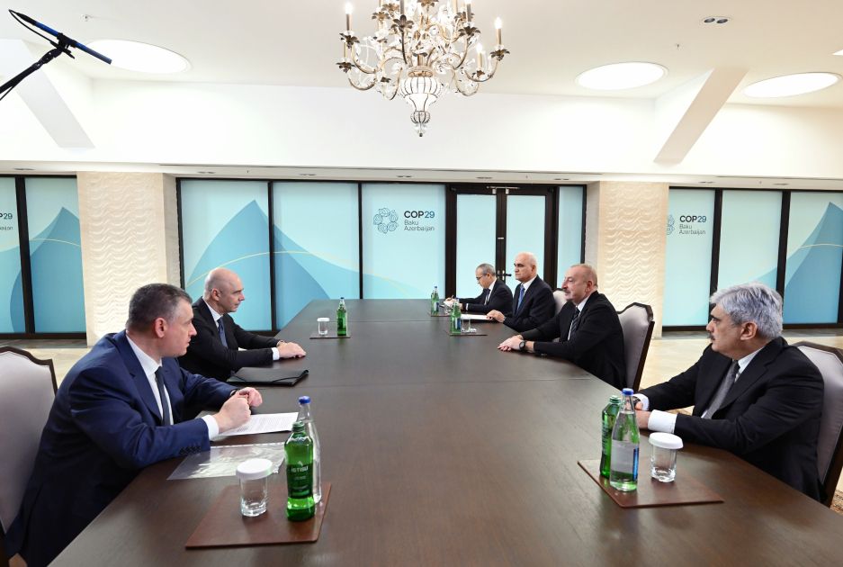 President Ilham Aliyev meets Russia's finance minister, head of Liberal Democratic Party [PHOTOS]