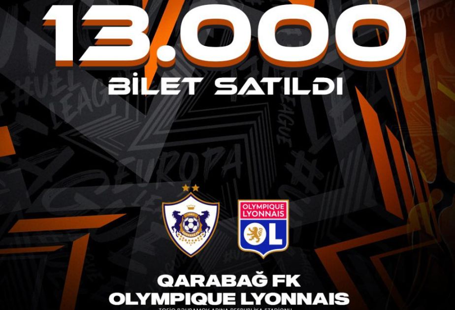 UEFA Europa League: Total of 13,000 tickets sold for Qarabag vs. Lyon match