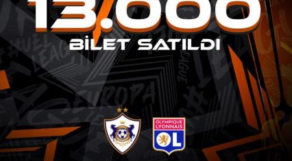 UEFA Europa League: Total of 13,000 tickets sold for Qarabag vs. Lyon match