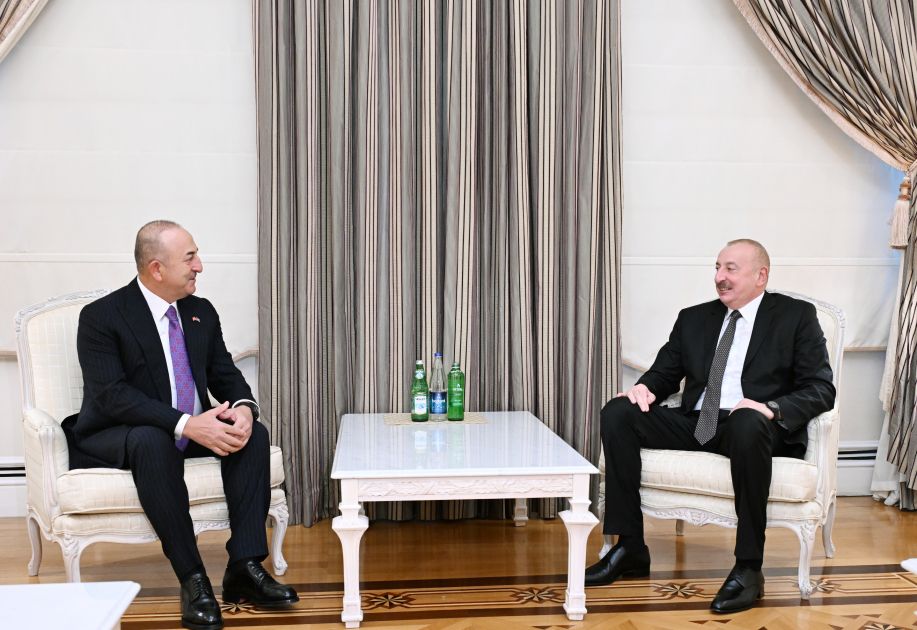 President Ilham Aliyev receives former Turkish FM Mevlüt Çavuşoğlu [PHOTOS/VİDEO]