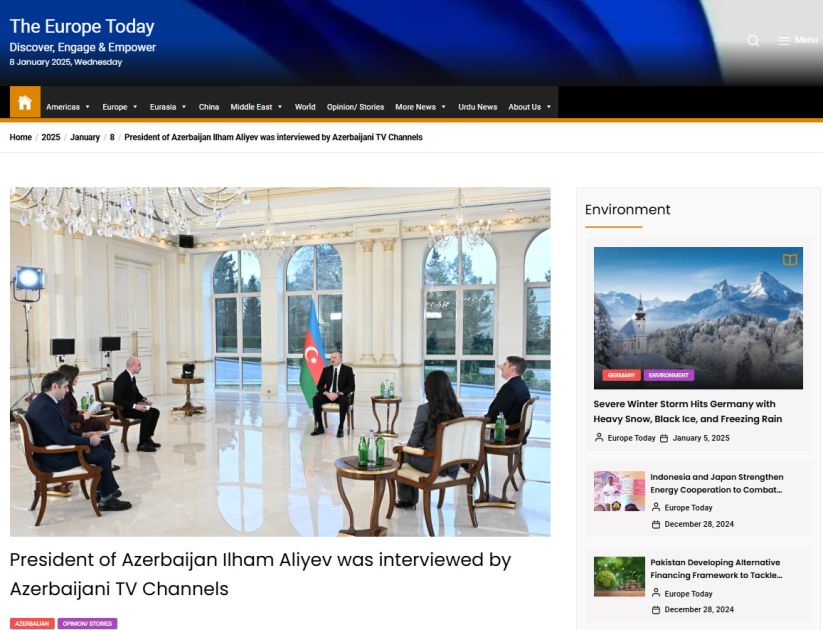 Pakistani media highlights Azerbaijani President's interview [PHOTOS]