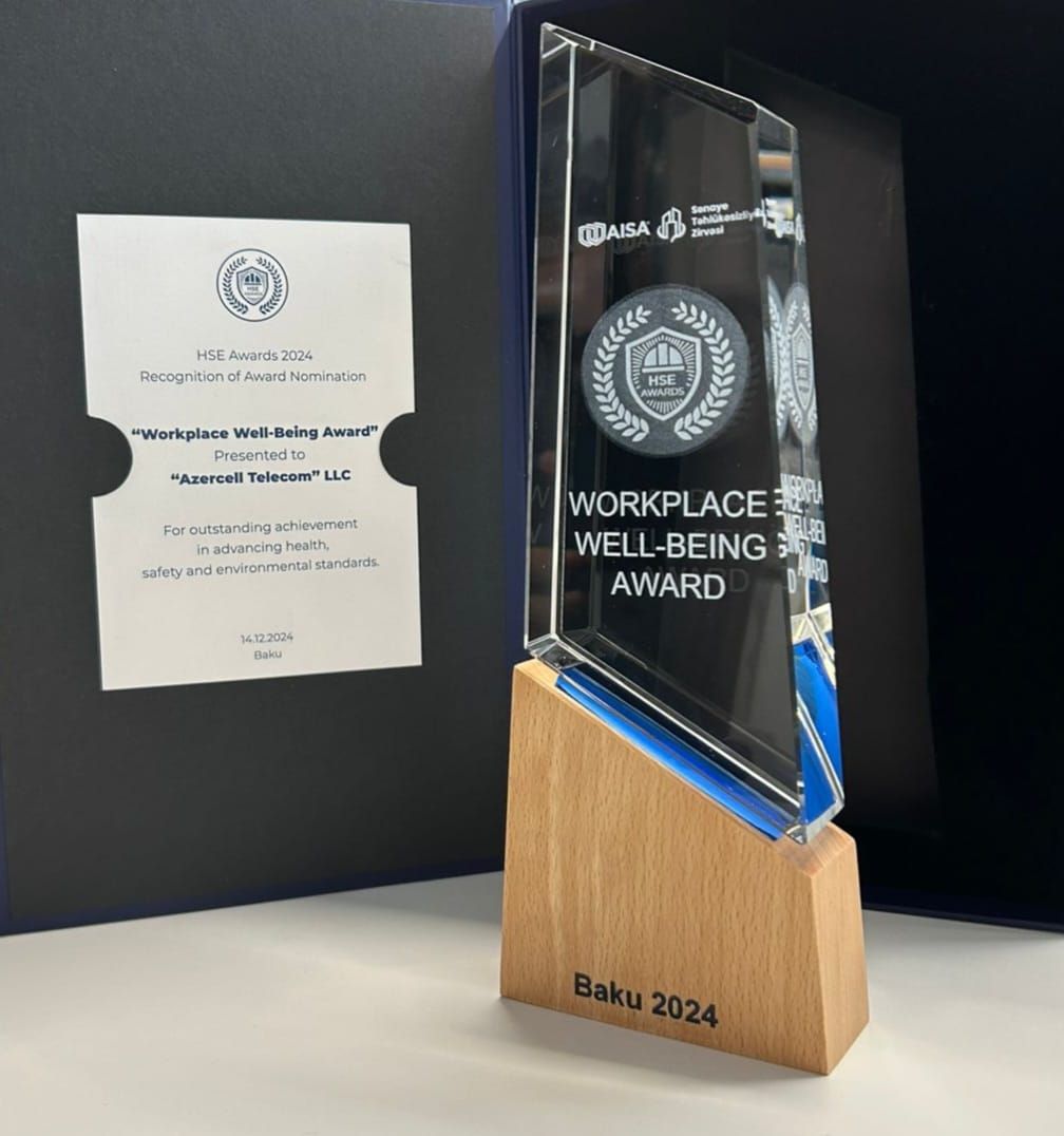 Azercell receives "Workplace Well-Being 2024" award