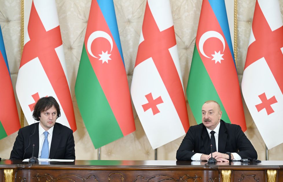 President Ilham Aliyev, PM Irakli Kobakhidze make press statements [PHOTOS/VIDEO]