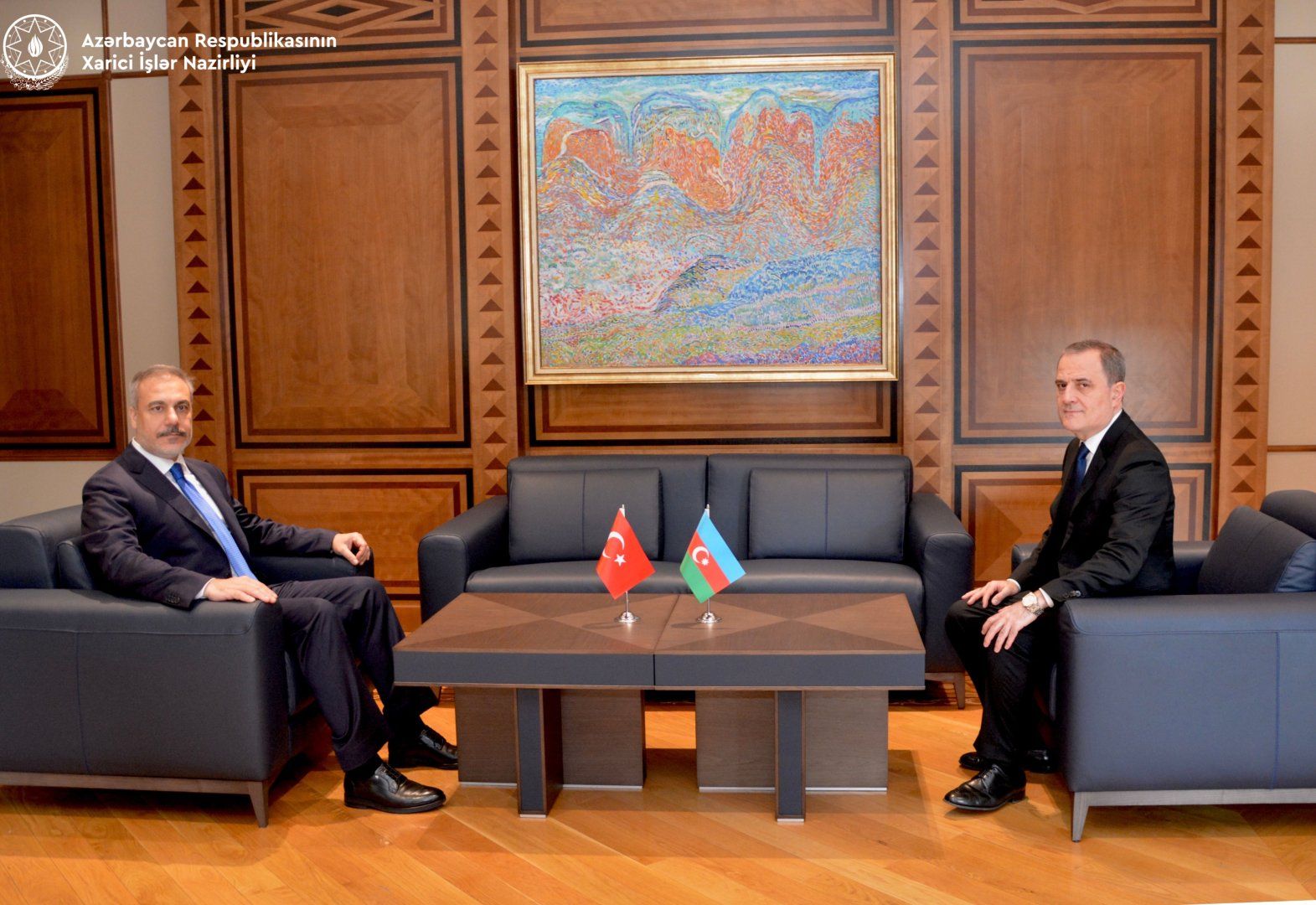 Azerbaijani, Turkish FMs' one-on-one meeting kicks off [PHOTOS]