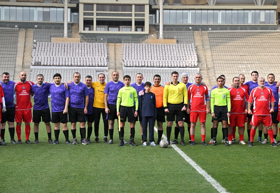 Baku hosts jubilee match in honor of national football referee [PHOTOS]