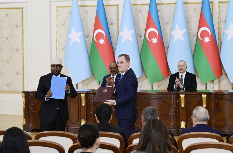 Ceremony held to exchange documents signed between Azerbaijan and Somalia [PHOTOSVVIDEO]