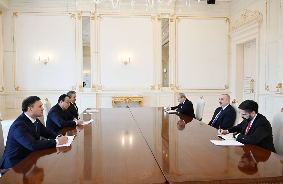 President Ilham Aliyev receives chiefs of Tatneft, KazMunayGas, Uzbekneftegaz [PHOTOS/ VIDEO]