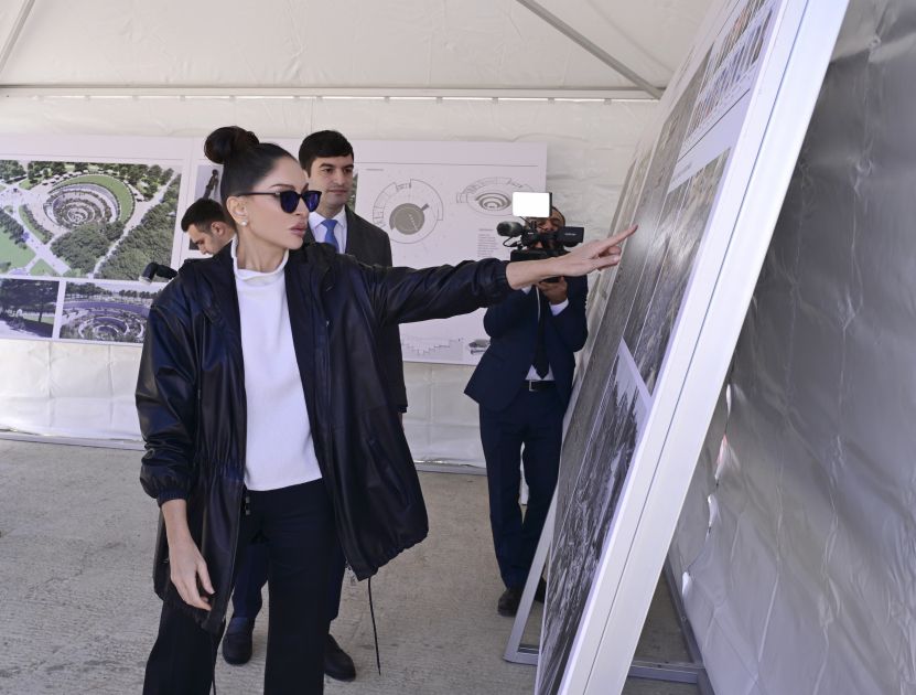 First Vice-President Mehriban Aliyeva reviewed Ganja Memorial Complex project [PHOTOS]