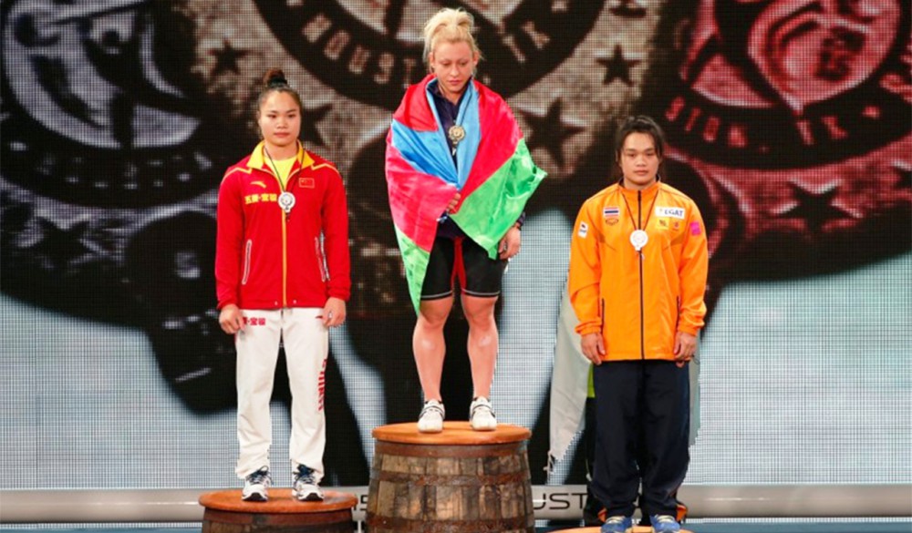 Azerbaijan's Kostova wins weightlifting gold in U.S.