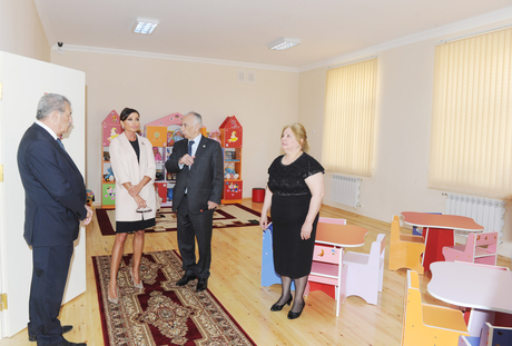 Azerbaijani First Lady inspects two redeveloped orphanage-kindergartens in Baku