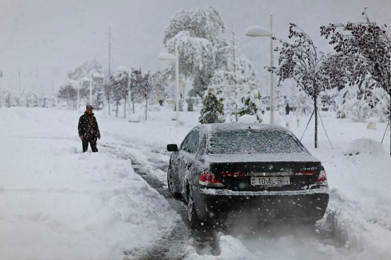 First snow falls in Azerbaijan