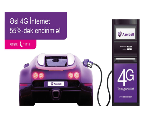 Real 4G internet with 55% discount from Azercell!