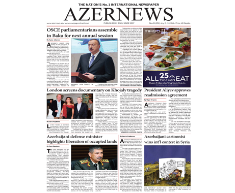 AZERNEWS releases another print issue