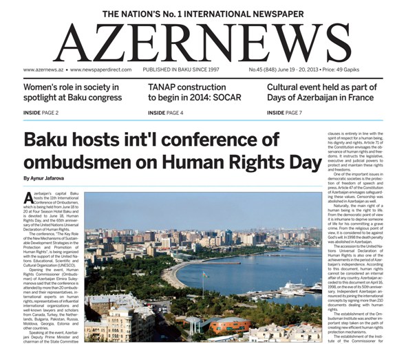 AzerNews releases another print issue