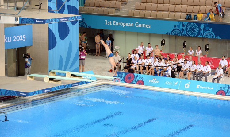 Divers in action at Baku European Games