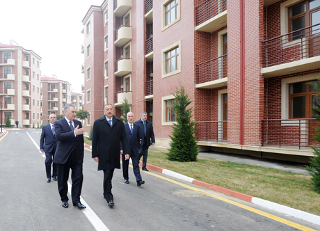 President Aliyev opens new settlement for IDP families